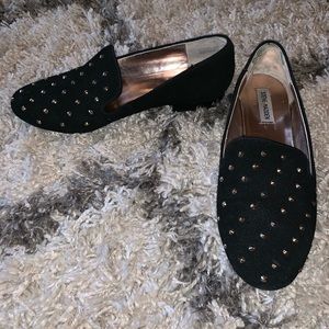 Black studded Steve Madden loafers size 9.5